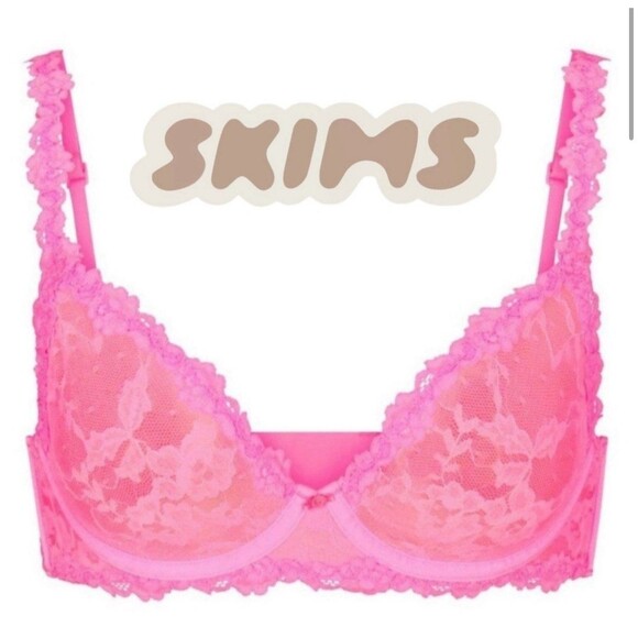 skims lace intimates underwire scoop bra - Picture 1 of 4